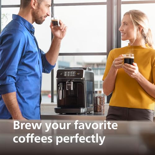 Black Fully Automatic Espresso Machine with Ceramic Grinder R385
