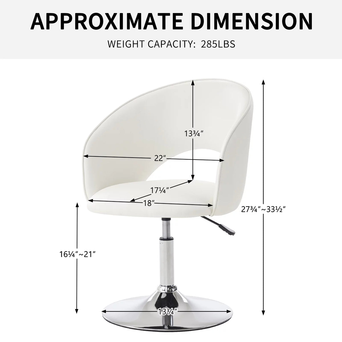 White Faux PU Upholstered Swivel Accent Chair N1045