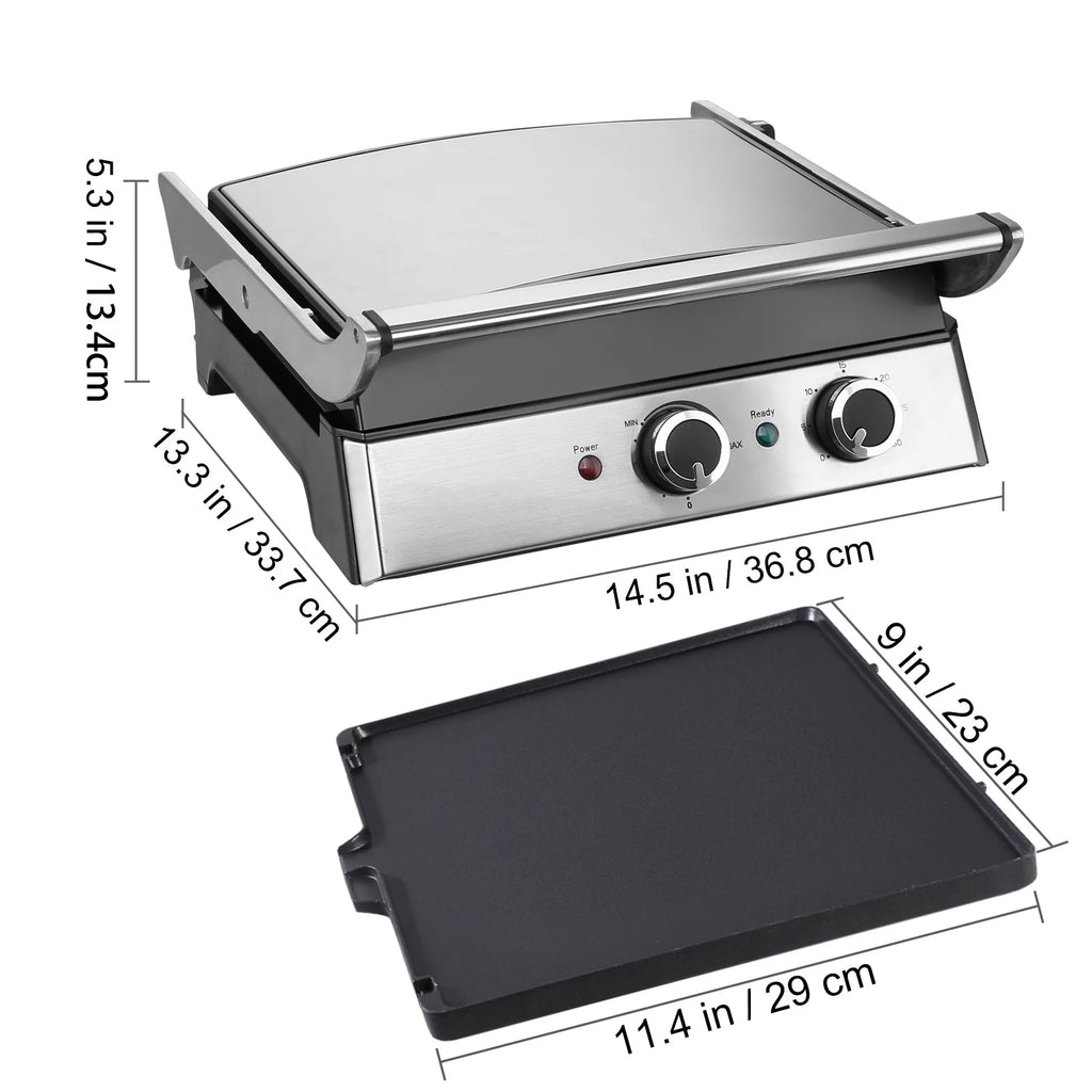 14.5" Commercial Electric Countertop Griddle Grill Z636