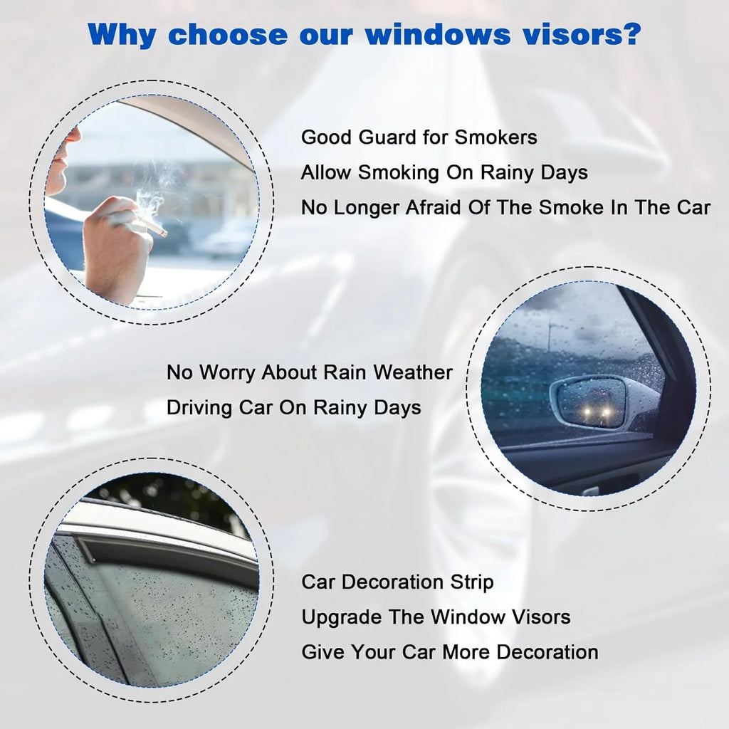 4Pcs Car Window Visors for 2019-2023 Toyota RAV4 N480855