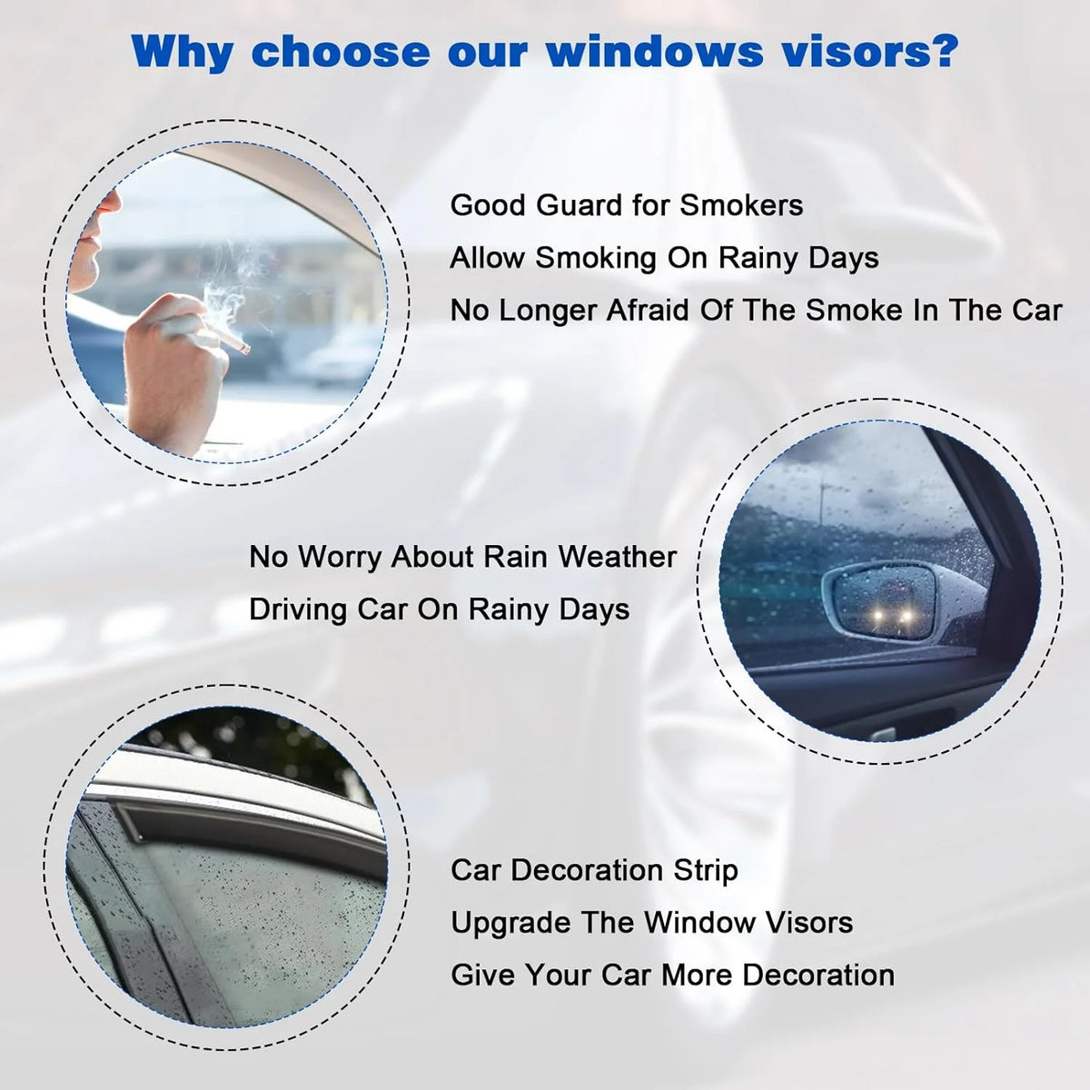 4Pcs Car Window Visors for 2019-2023 Toyota RAV4 N480855