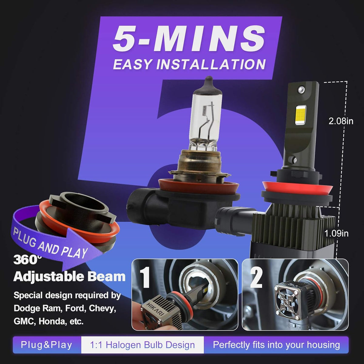 6000K White Wireless LED Bulbs Z9468