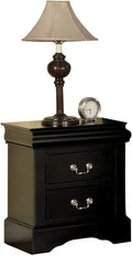 White 2 Drawers Wooden Nightstand P75168