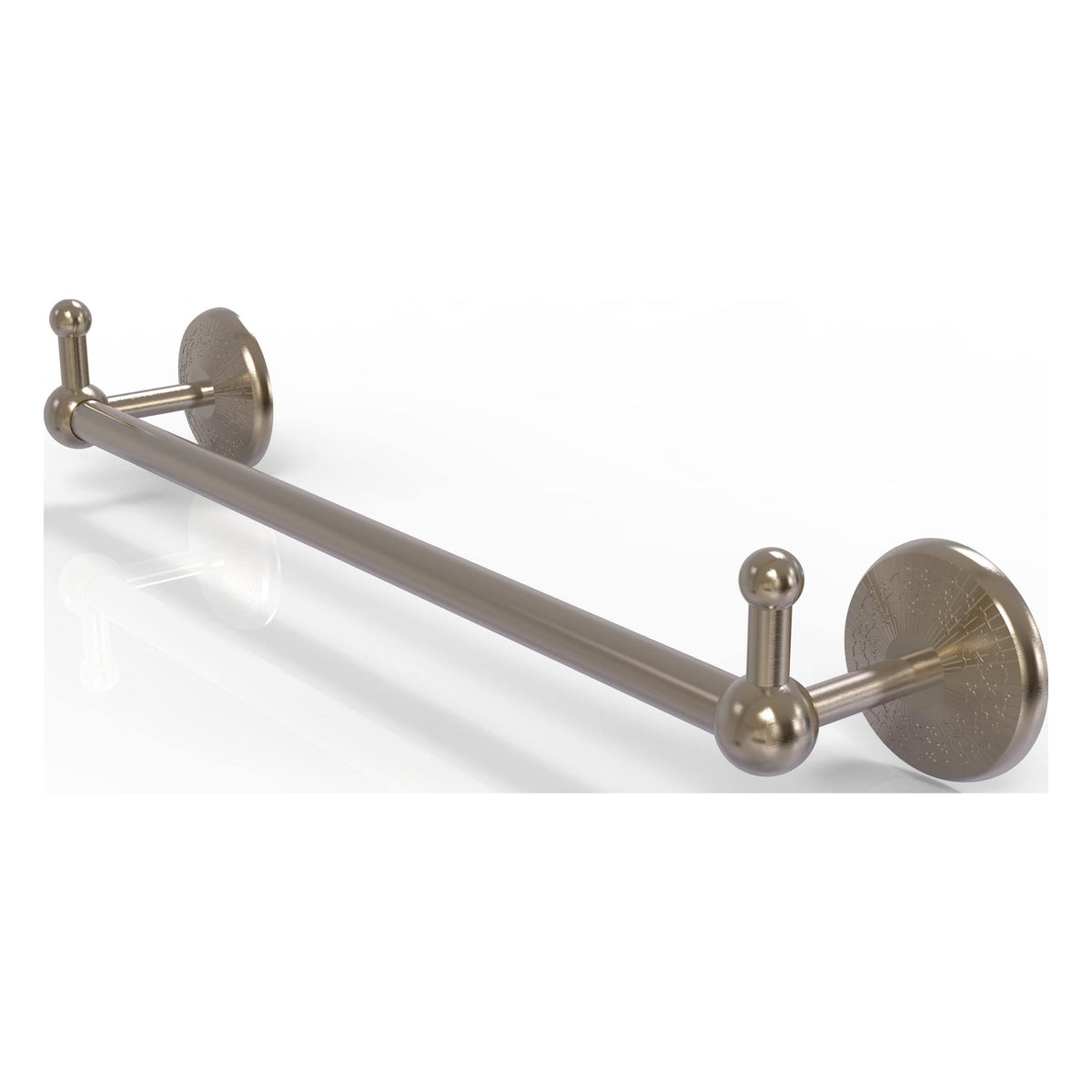 Antique Pewter 24 inch Towel Bar with Integrated Hooks C6179