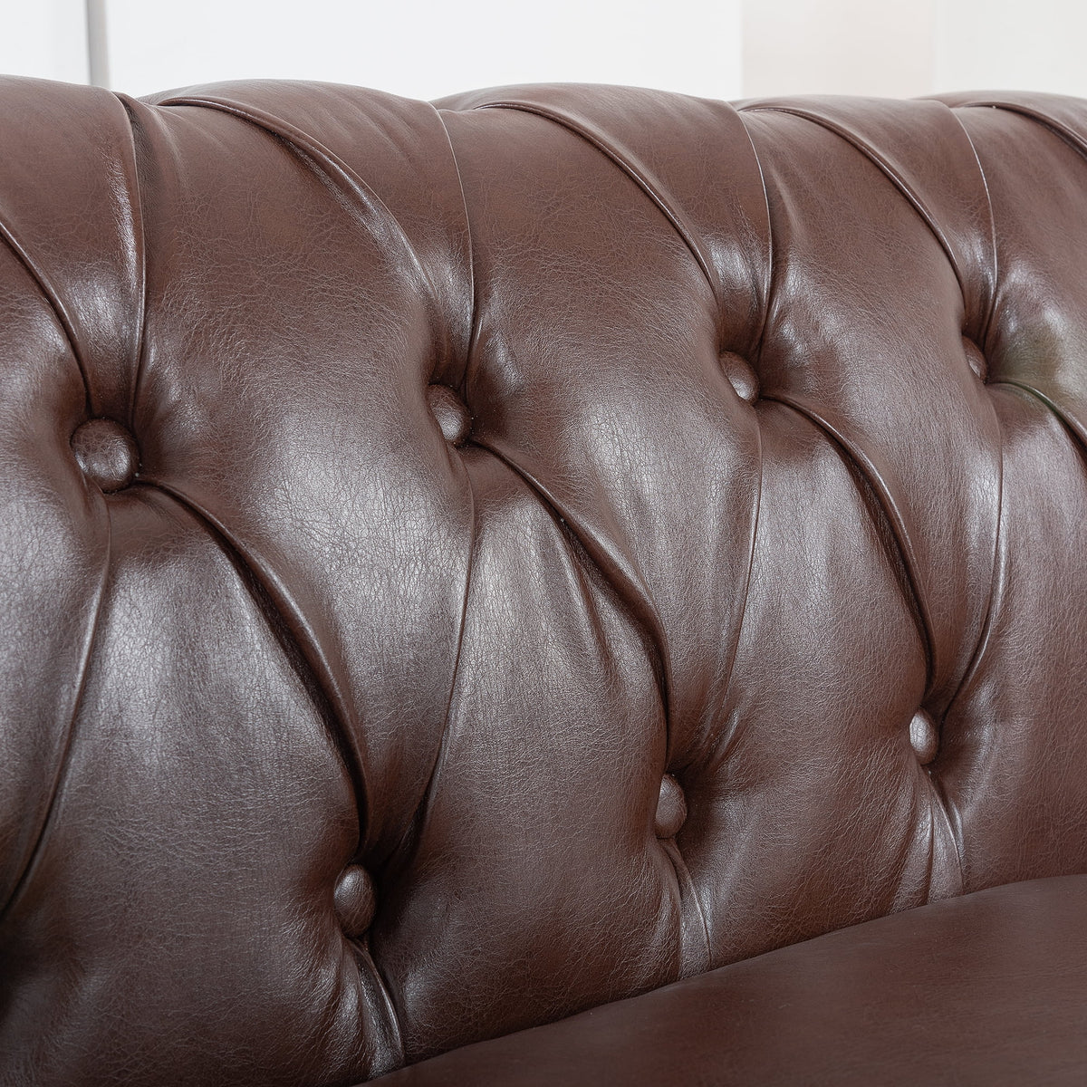 Dark Brown Leather 3-Seater Sofa S3816