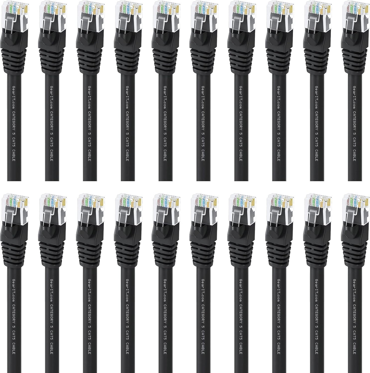 Black Cat5e Ethernet Patch Cable 3 Feet G297941