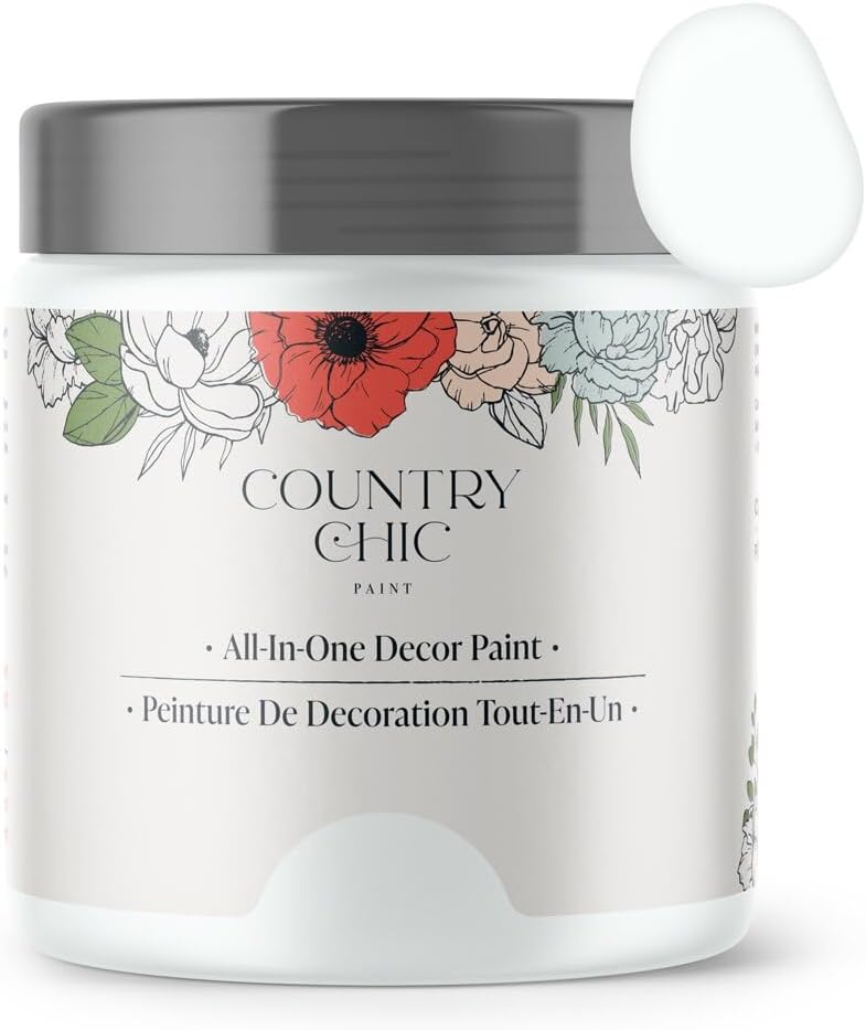 Chalk Style All-in-One Matte Paint Half Pint 8oz White K504347