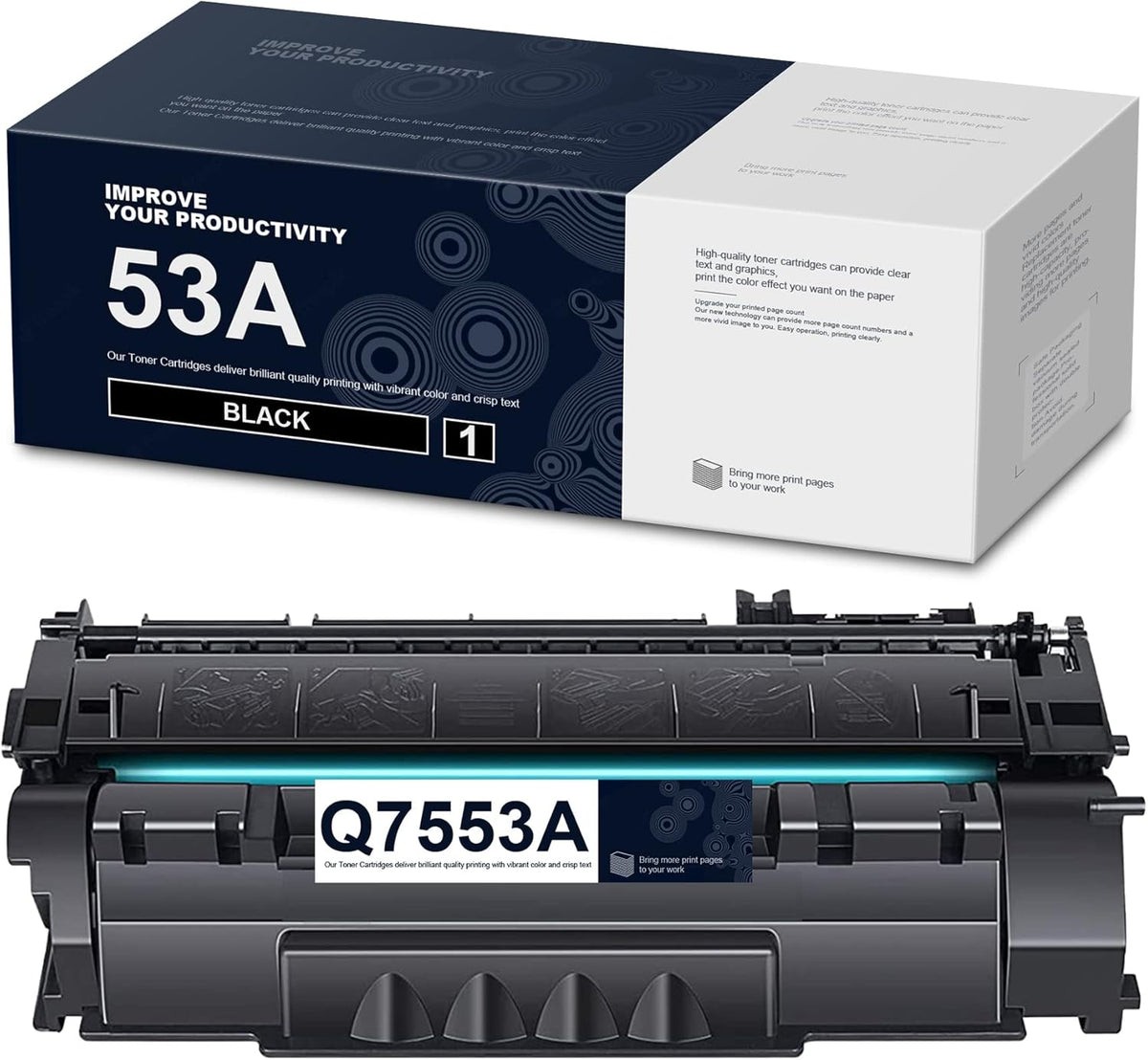Compatible 53A Toner Cartridge Black 1-Pack X49496