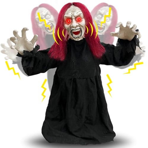 2.6 Ft Zombie Animatronics with Glowing Eye I31584