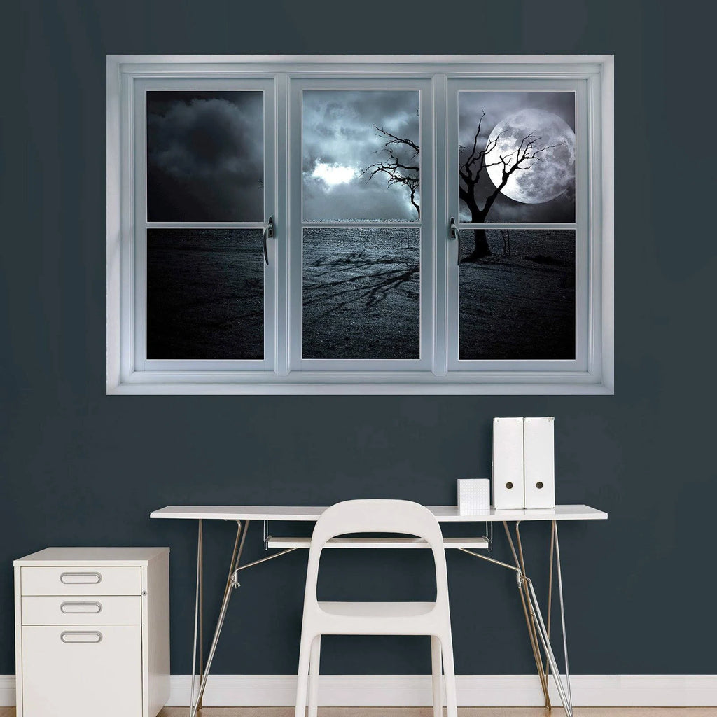 Full Moon Window Wall Decal O2632