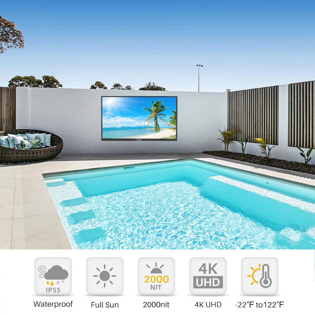 55 inch 2000 Nits 4K UHD IP55 Waterproof Outdoor TV Y535060