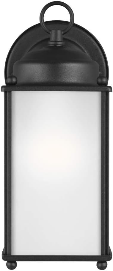 Satin Etched Glass LED Outdoor Wall Sconce Lighting Fixture, 1-Light 9.3 Watt, White D76880