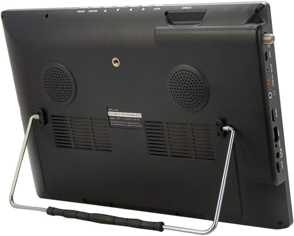 14.1 Portable Widescreen LED TV with HDMI, USB/SD Card Slot, and Remote Control I4657