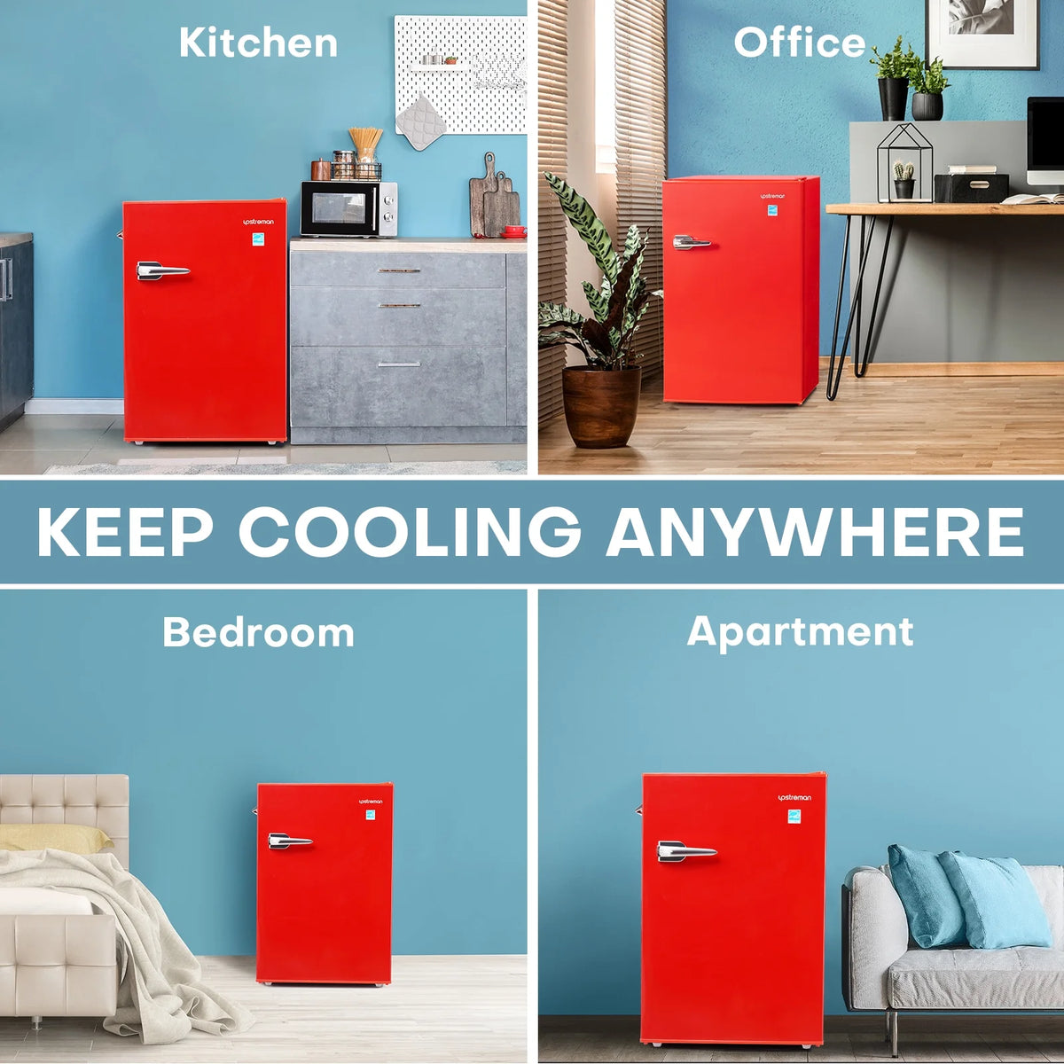4.5 Cu Ft Retro Compact Refrigerator with Freezer V884687