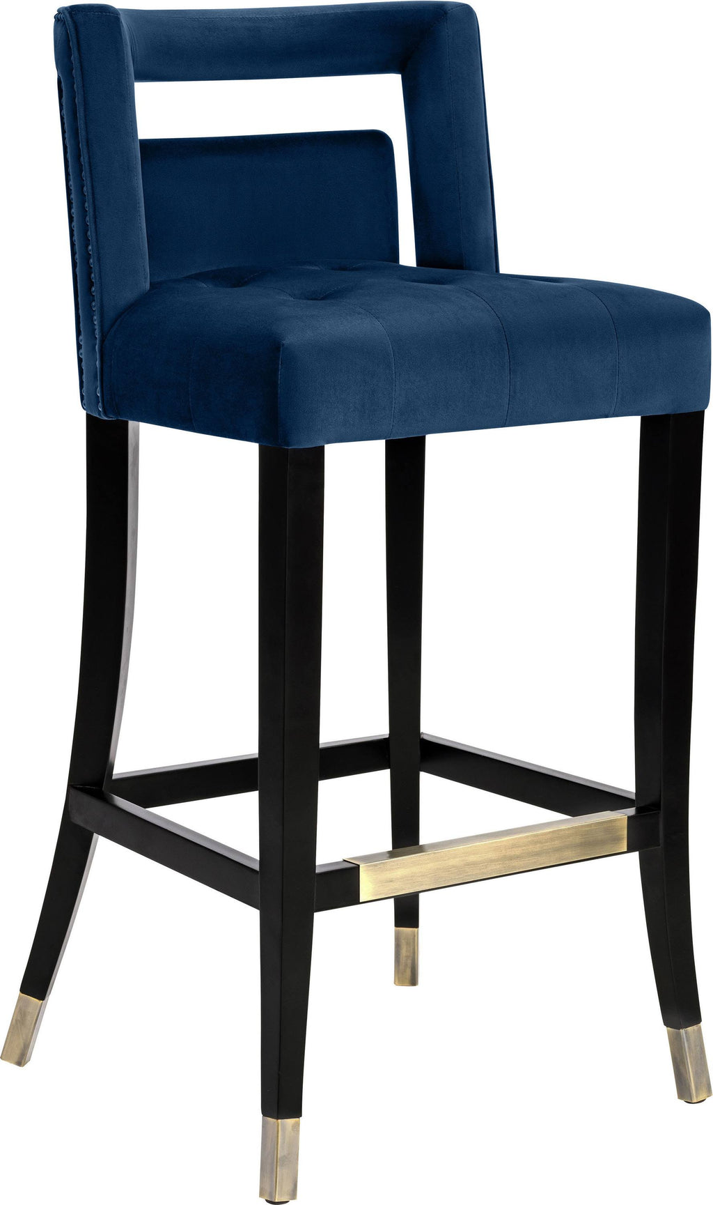 Navy Velvet Stool H8487