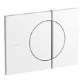 Glossy White Flush Actuator Plate for In-Wall Tank and Carrier System A948