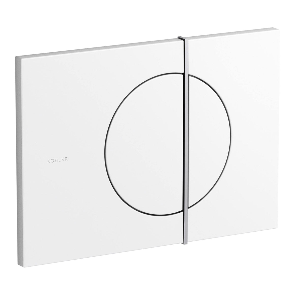 Glossy White Flush Actuator Plate for In-Wall Tank and Carrier System A948