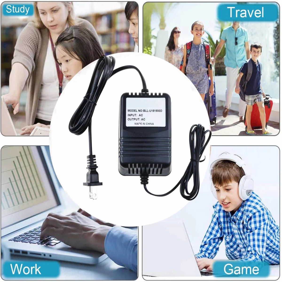 Compatible AC/AC Adapter Power Supply Charger T516