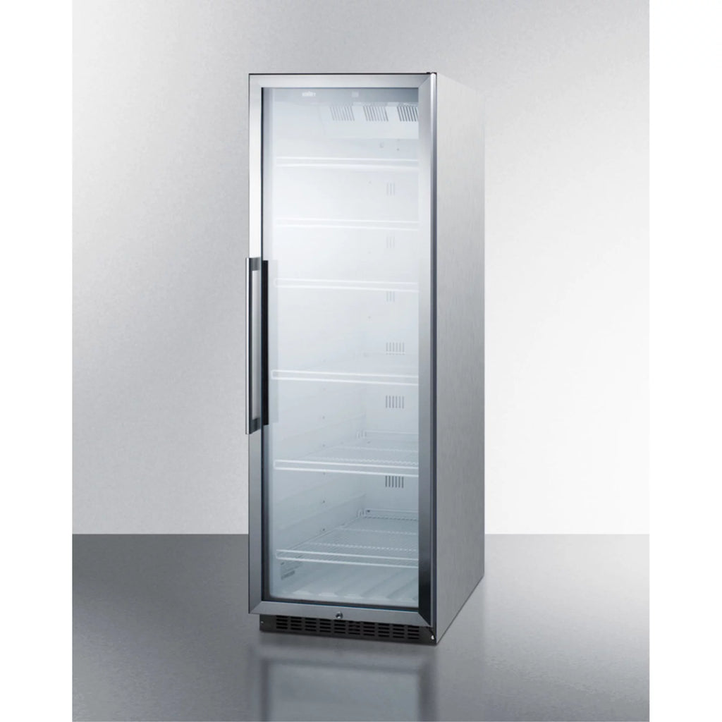 24" Wide 12.6 Cu. Ft. Stainless Steel Merchandiser Refrigerator W12627