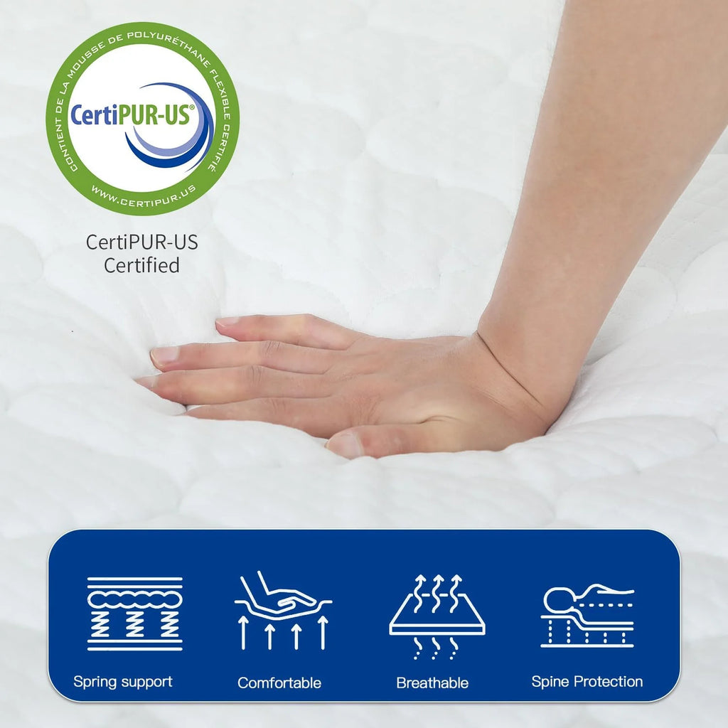 6 Inch Medium Firm Hybrid Twin Mattress Z3204