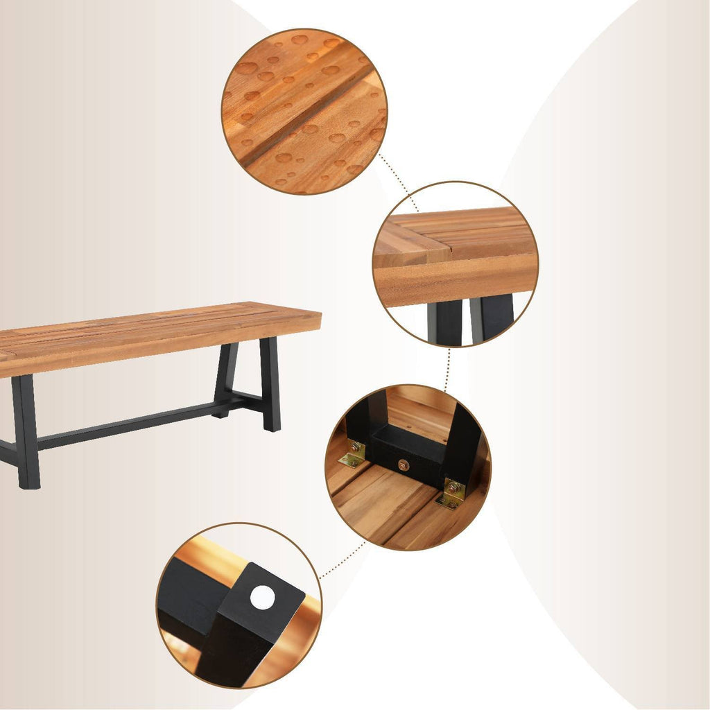 2pc 63x22 Acacia Wood Benches I96340