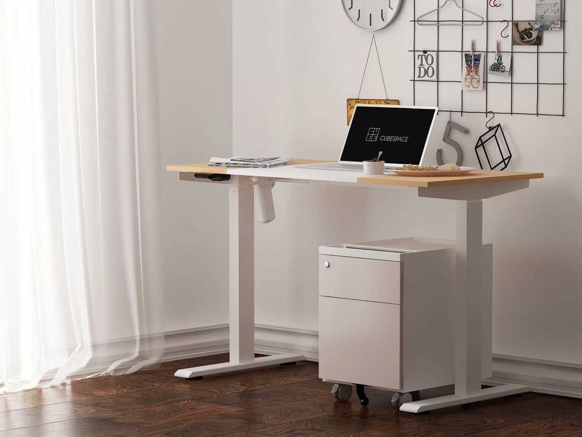 Pink 2-Drawer Metal Filing Cabinet with Wheels L665