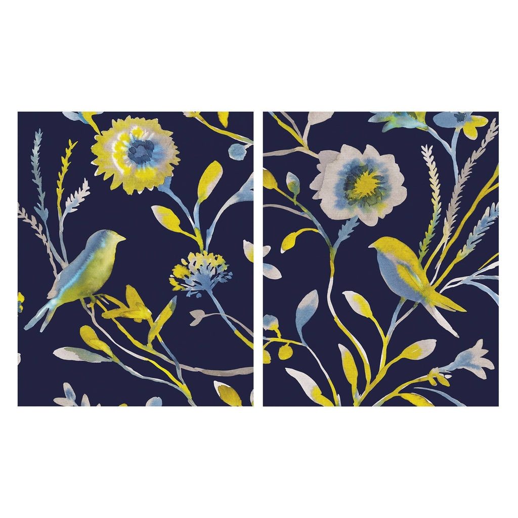 Birds and Feathers Canvas Art Set of II 16 inch x 20 inch J945