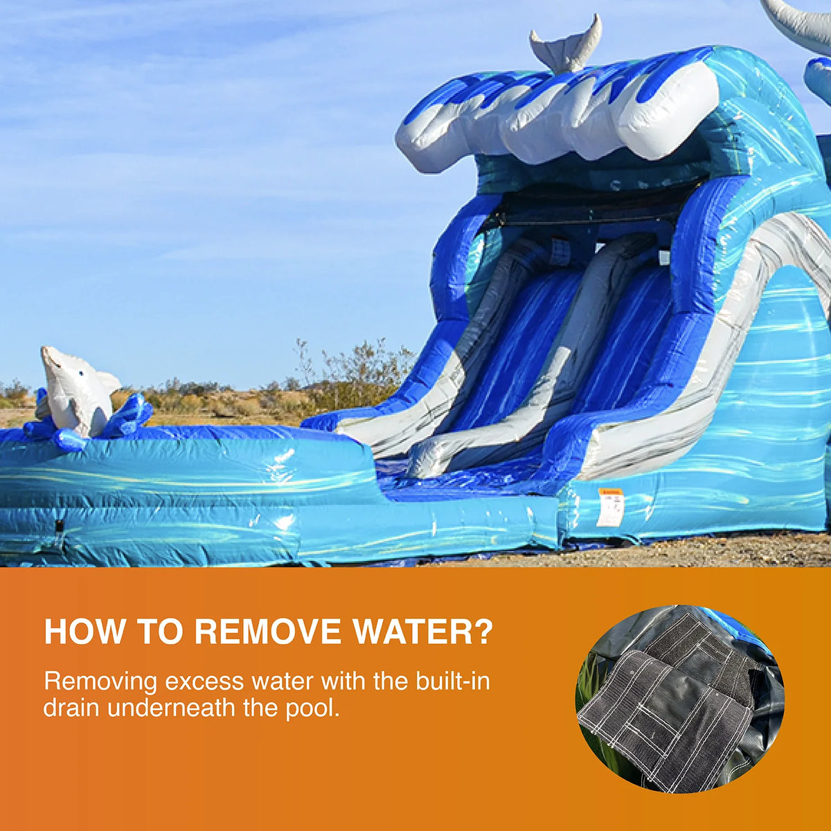 Inflatable Bounce House Water Slide with Pool Q8552