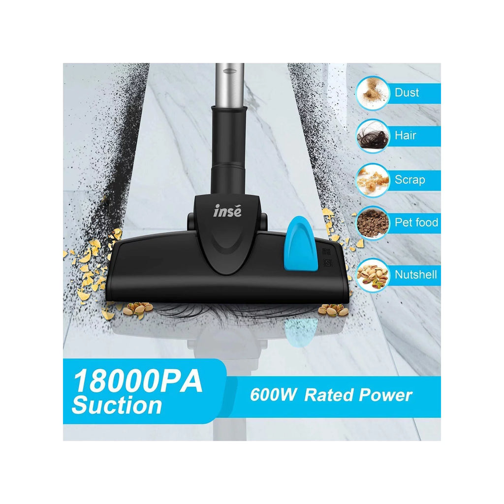 Cord Vacuum Cleaner, 18KPa 600W 3 in 1 Handheld Vacuum, Red J82569