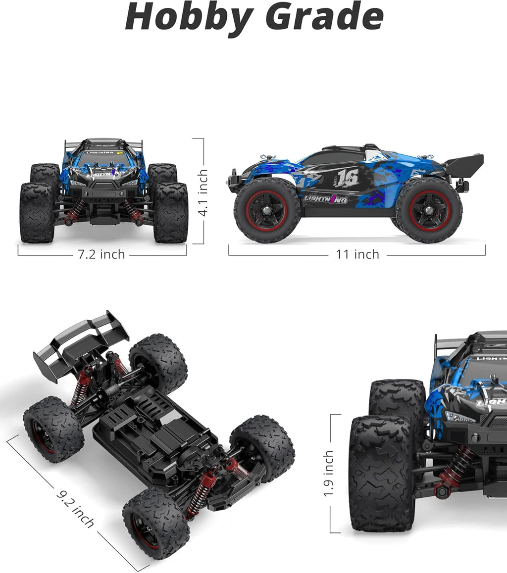 1:18 Scale Brushless 4WD Off-Road Remote Control Car with 2 Rechargeable Batteries I5417
