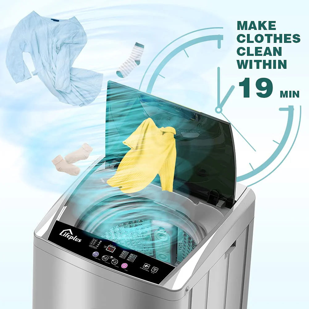 Portable Full-Automatic 1.8 Cu. ft. Top Load Laundry Washer Y847
