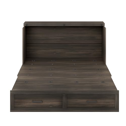White Queen Murphy Cabinet Bed with Charging Station Z60262
