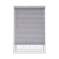 Cordless Gray Faux Wood Room Darkening Horizontal Blinds U664