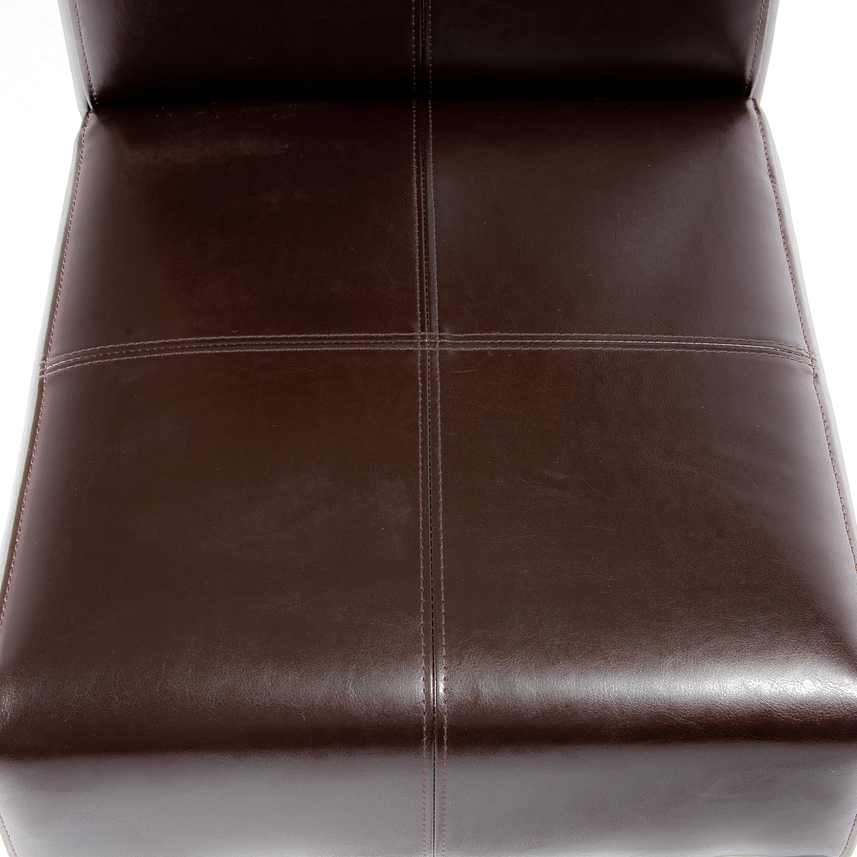 Chocolate Brown Leather Dining Chairs Set of 2 G54621