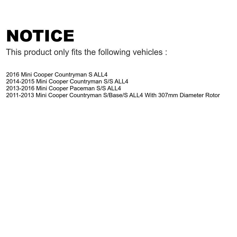 Semi-Metallic Brake Pads and Coated Drilled Slotted Disc Brake Rotors Kit H3046
