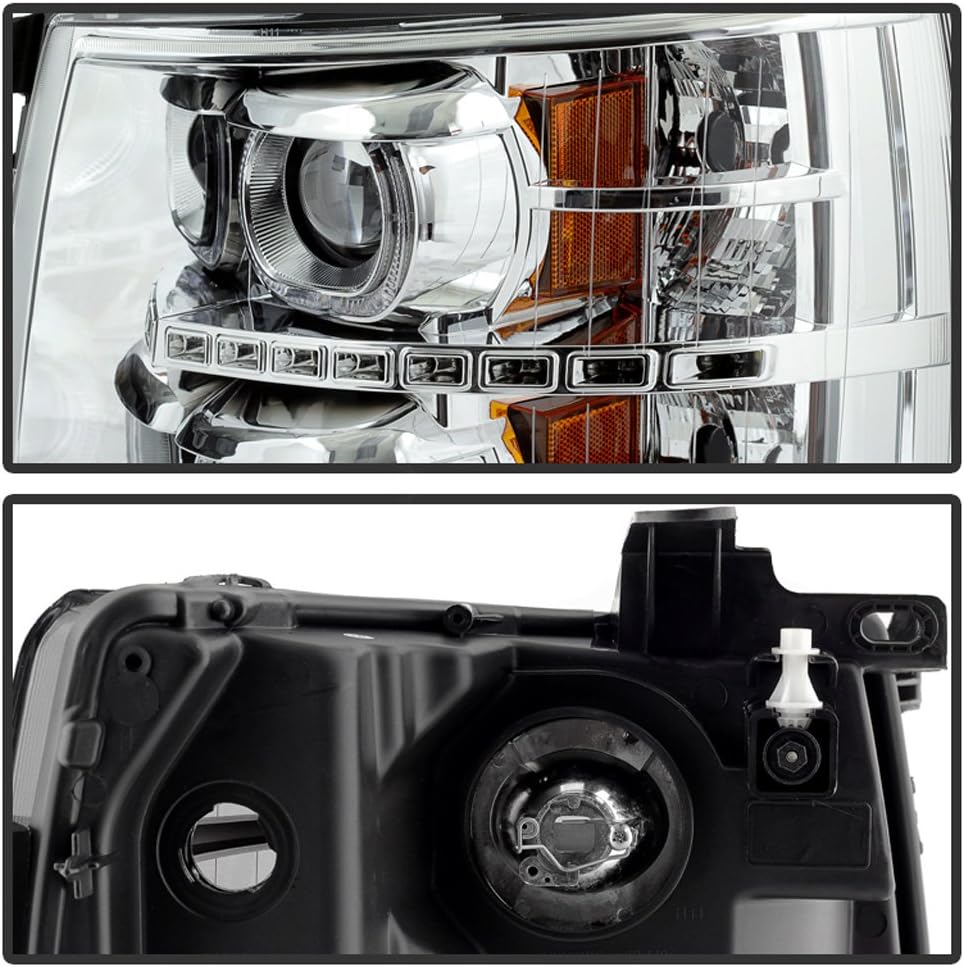 2007-2013 Chevy Silverado 1500 2500 3500 LED Halo Projector Headlights R464221