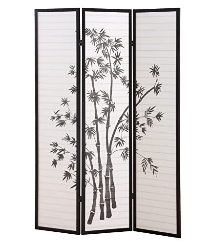 Black 3-Panel Shoji Room Divider Screen O491