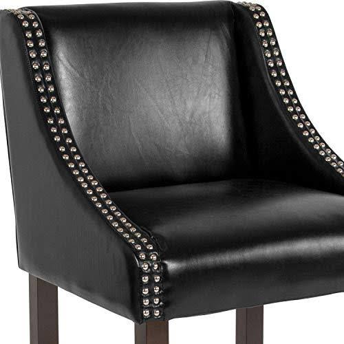 2 Pk. Walnut Barstool with Black Leather Y103
