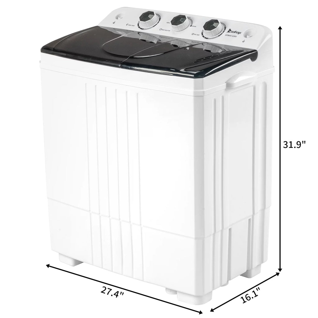 Compact Twin Tub Portable Mini Washing Machine with Drain Pump I871