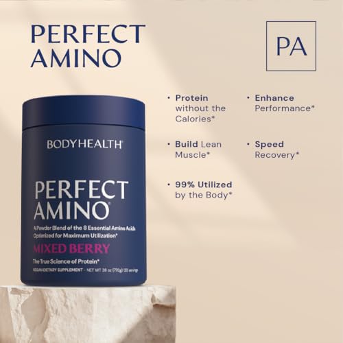 PerfectAmino Powder Mixed Berry 120 Servings 8 Essential Amino Acids Supplement T7753