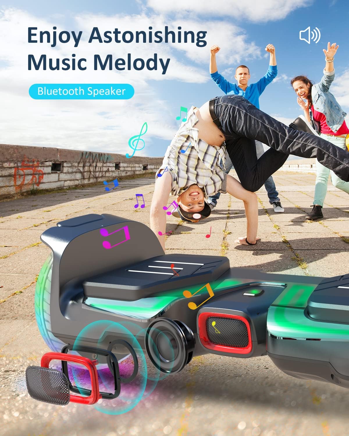 6.5” All Terrain Self Balancing Hoverboard with Bluetooth Speaker D482740
