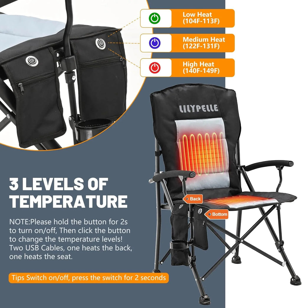 Heated Folding Camping Chair F7592