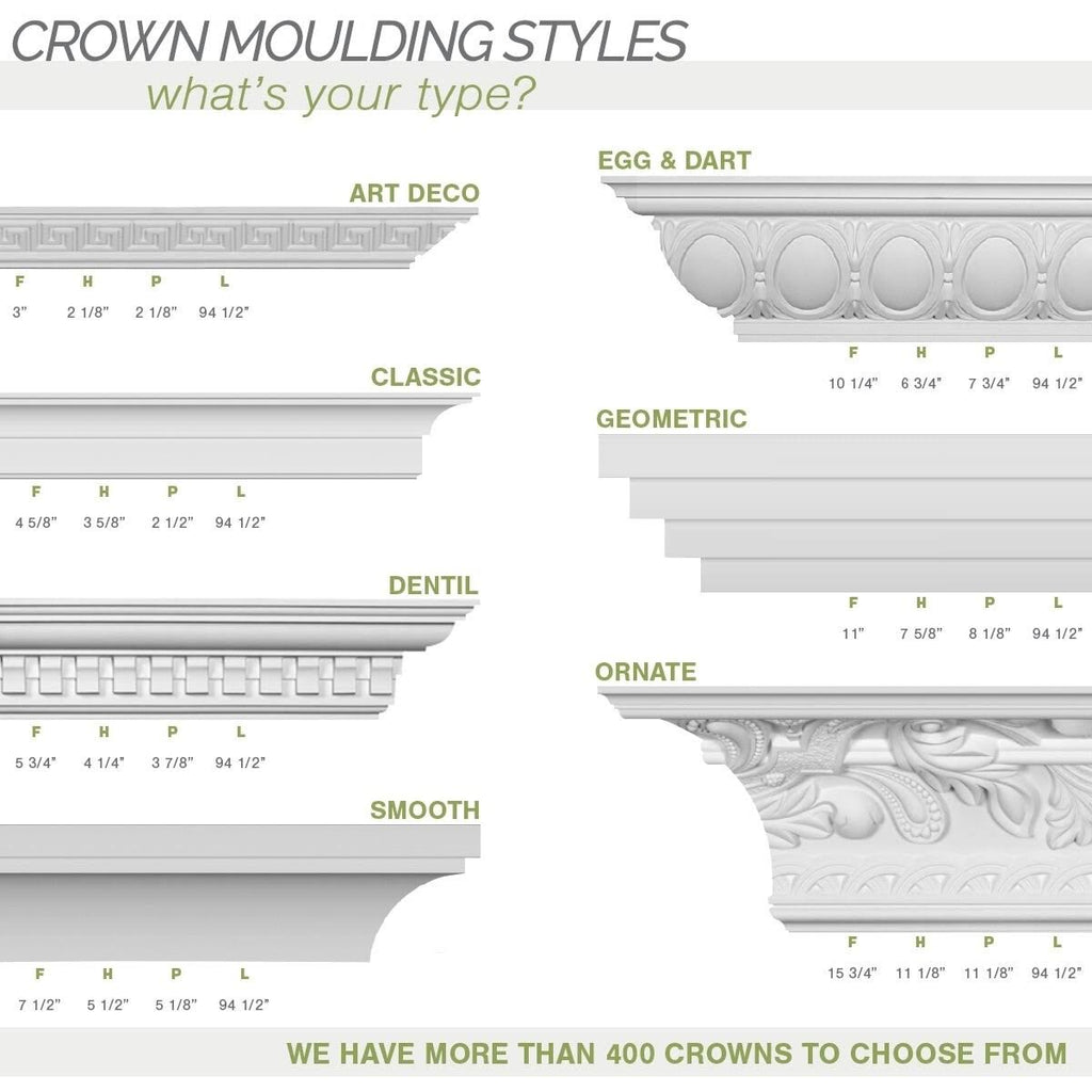 Classic Smooth Crown Moulding E5176
