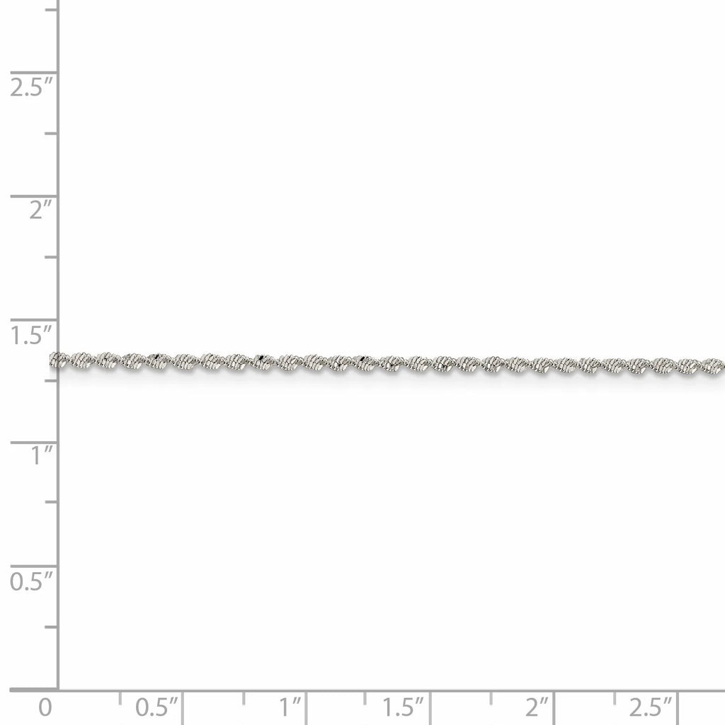 Sterling Silver Twisted Herringbone Chain D784628