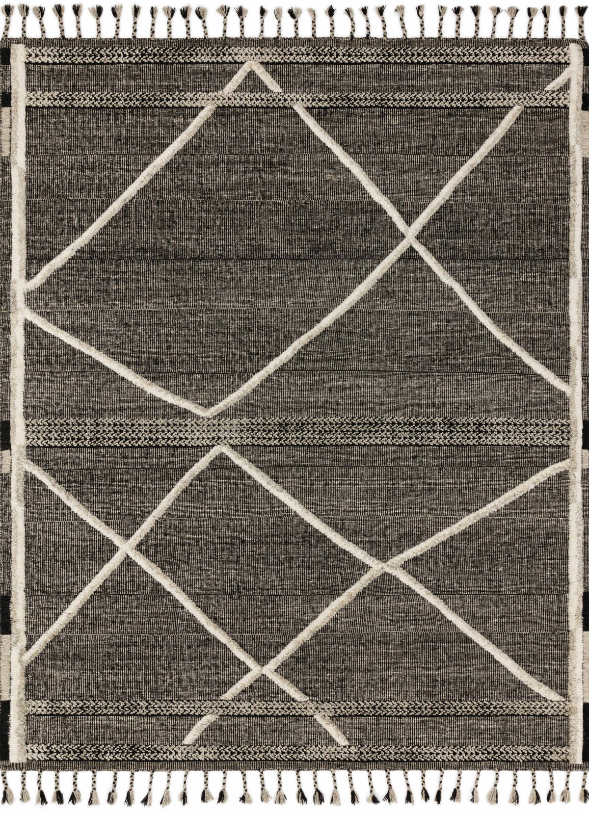 Beige Charcoal 8'6 x 11'6 Rug N862693