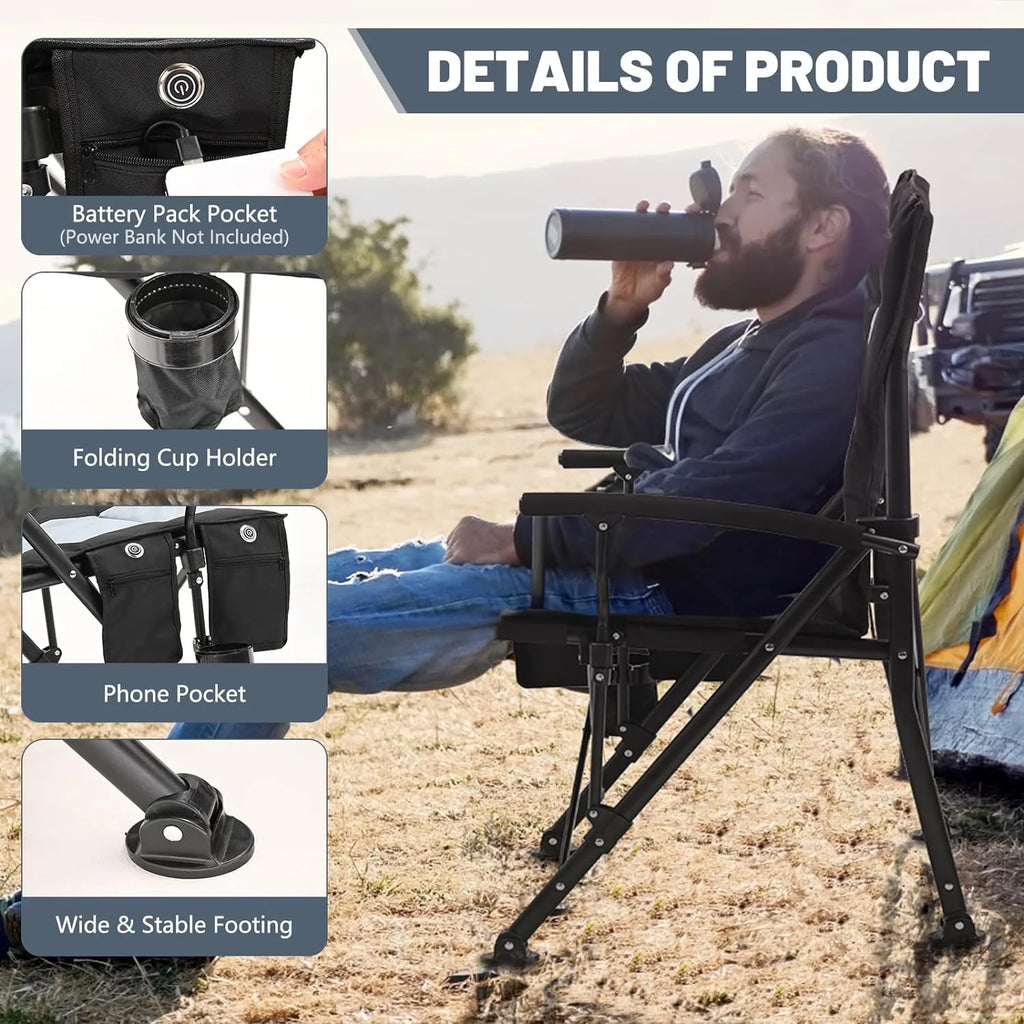 Heated Folding Camping Chair F7592