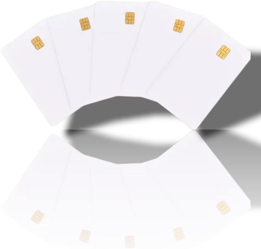 10 Pack Blank White EMV Chip Cards with Magnetic Stripe X645969