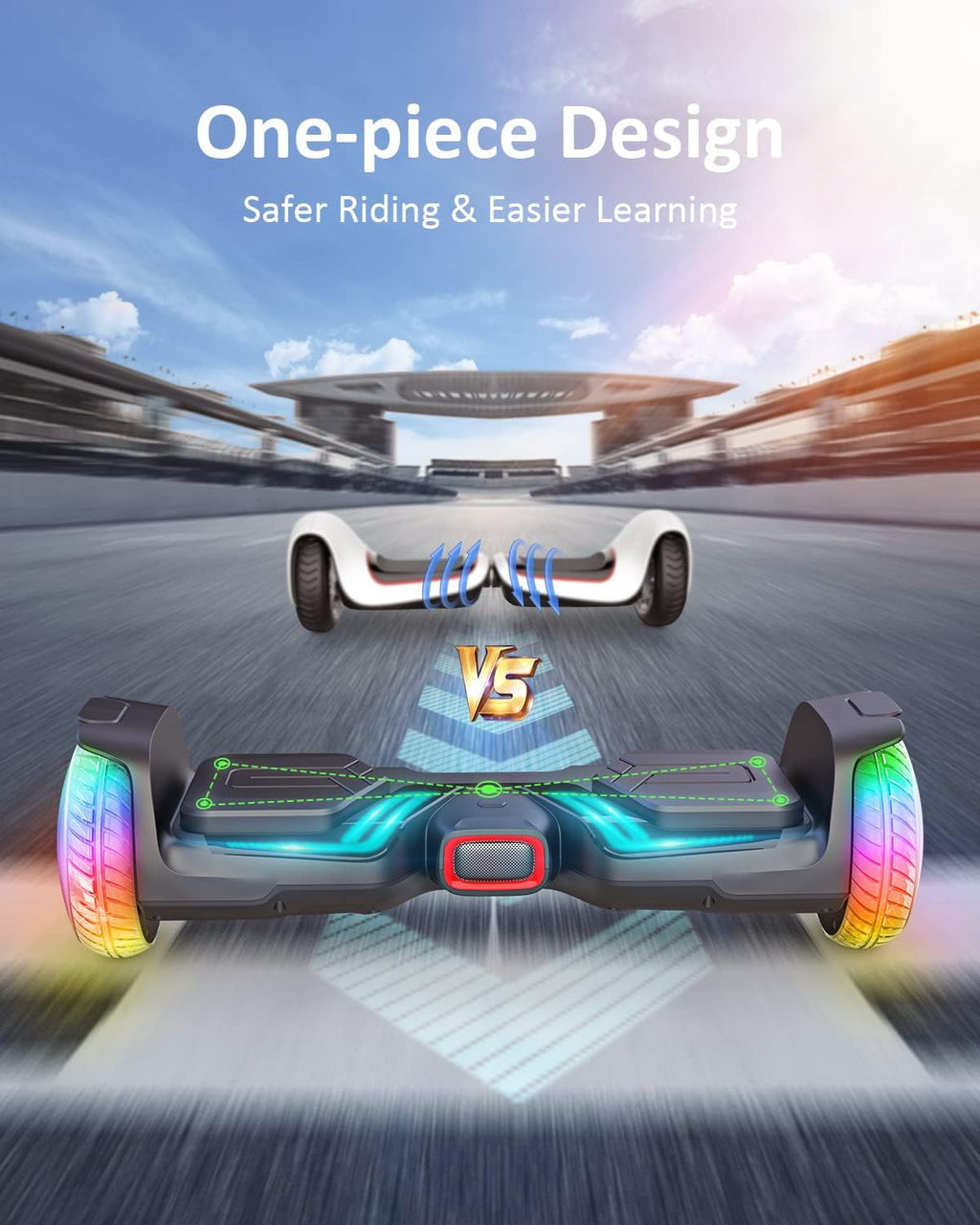 6.5” All Terrain Self Balancing Hoverboard with Bluetooth Speaker D482740