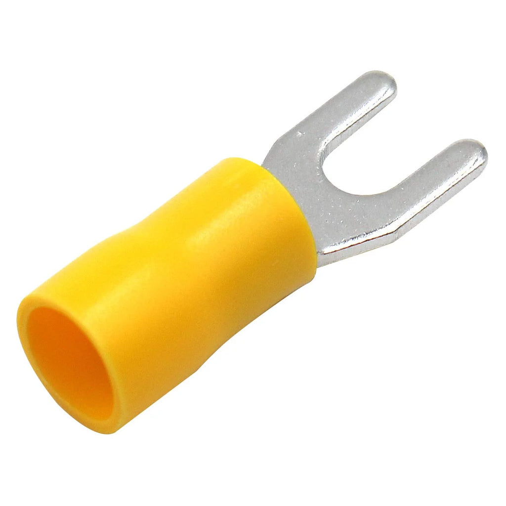 Insulated Fork Spade Wire Connector Electrical Crimp Terminal SV5.5-4 12-10 AWG Pack of 100 T235971