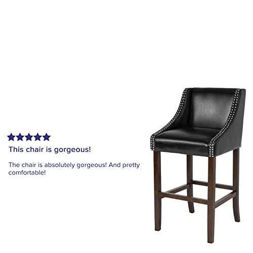 2 Pk. Walnut Barstool with Black Leather Y103
